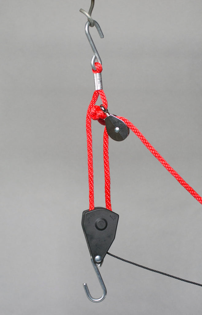 Locking Ratchet Pulley - 3/8 Rope - 250 lbs Capacity - 10 gallons or – The  Brew Bag